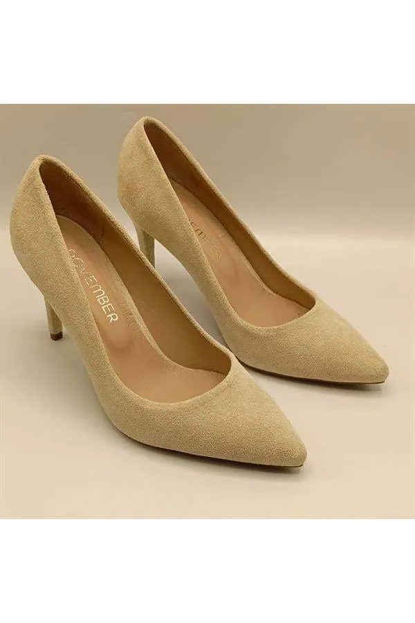 Escarpins Carleen en daim beige