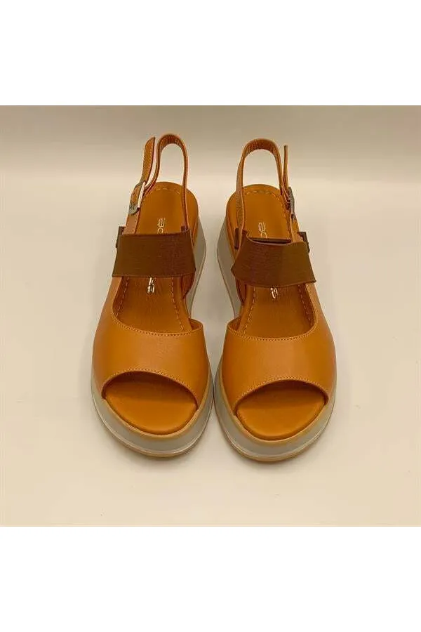 Venus Tan Leather Platform Sandals