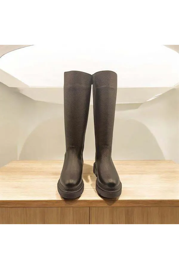 Bottes Rider en cuir noir pour femmes