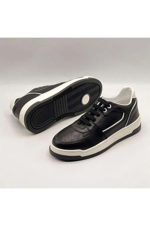 Pia Black Leather Women's Sneaker – Stylish and Comfortable Design