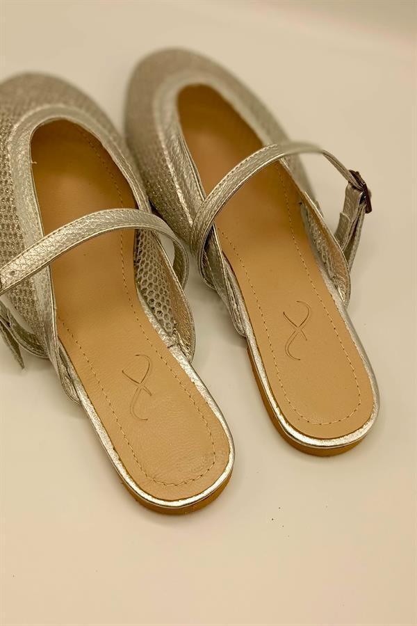 Gina File Silver Slippers