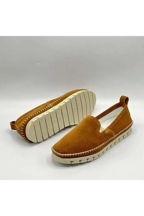 Flex Taba Süet Kadın Loafer