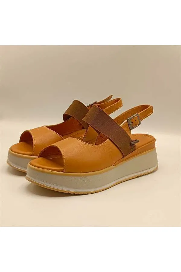 Venus Tan Leather Platform Sandals