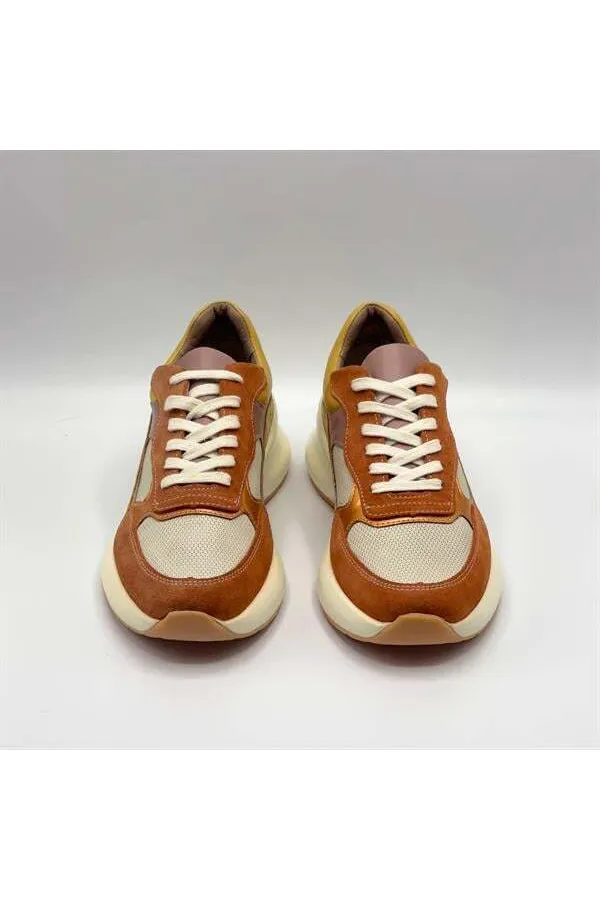 Comfy Bronze Leather Women's Athletic Shoes – Amethyst Exclusive