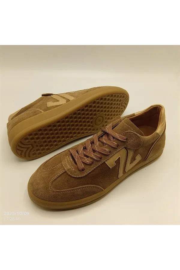 Baskets en daim pour femme Elio Sigaro – Cuir véritable, Nouvelle collection automne/hiver