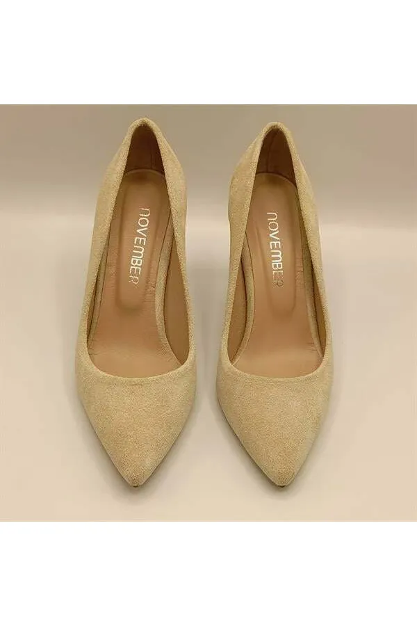 Escarpins Carleen en daim beige