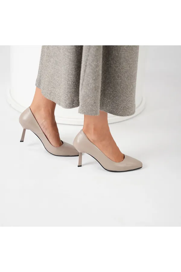 Chaussures pour femmes Beatriz en cuir de vison à talon triangulaire