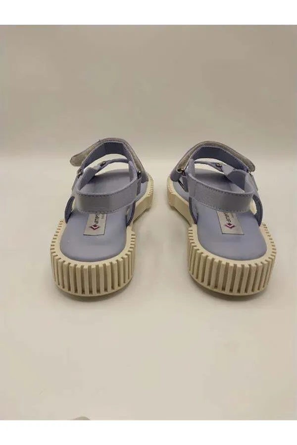 Juana Mavi Gerçek Deri Sandalet – Rahat ve Şık Kadın Sandalet