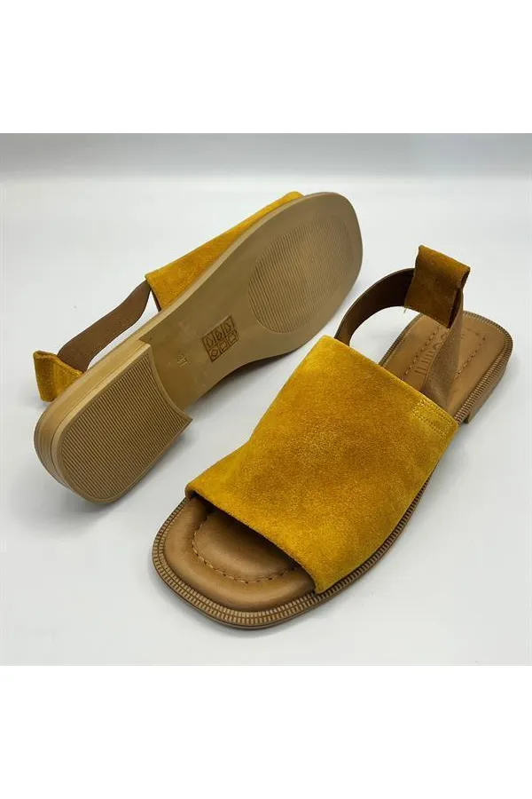 Bellini Mustard Suede Leather Women's Sandals | Comfortable and Stylish Design