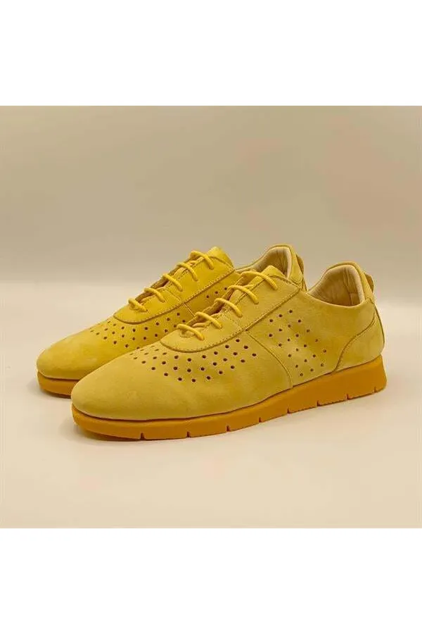 Agna Yellow Nubuck Women's Loafer