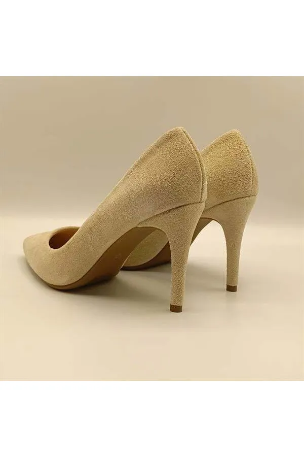 Escarpins Carleen en daim beige