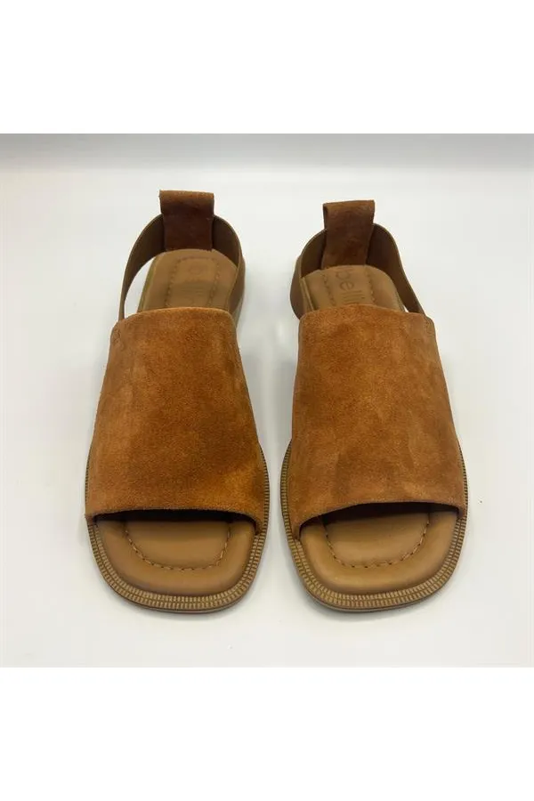 Bellini Tan Suede Leather Women's Sandals | Natural Elegance & Comfort