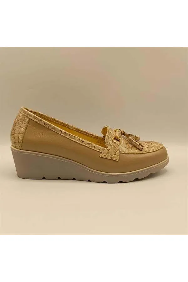 Lexi Beige Casual Women's Shoes | Genuine Leather, Comfortable Sole | Handcrafted