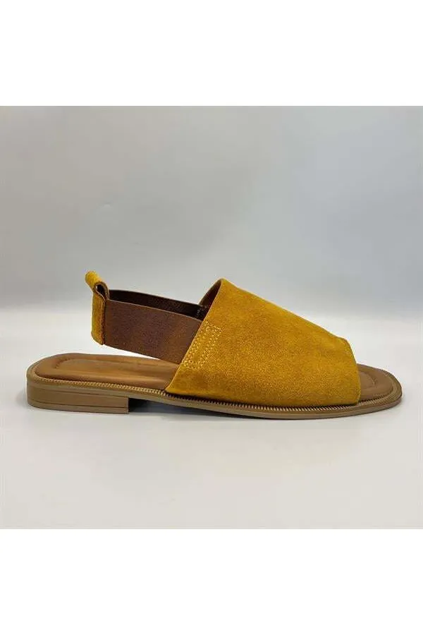 Bellini Mustard Suede Leather Women's Sandals | Comfortable and Stylish Design