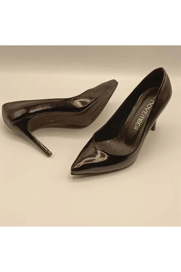Carleen Black Patent Leather Stiletto