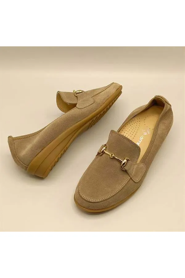 Chaussures décontractées pour femmes Jessica en daim beige