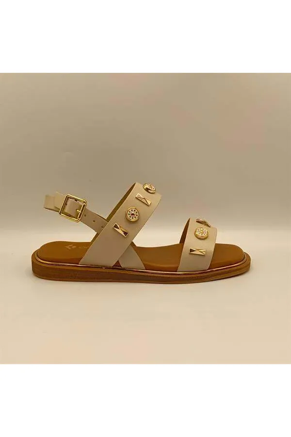 Celena Beige Flat Women's Sandals