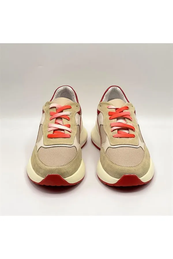 Comfy Red Leather Women's Athletic Shoes – Amethyst Exclusive