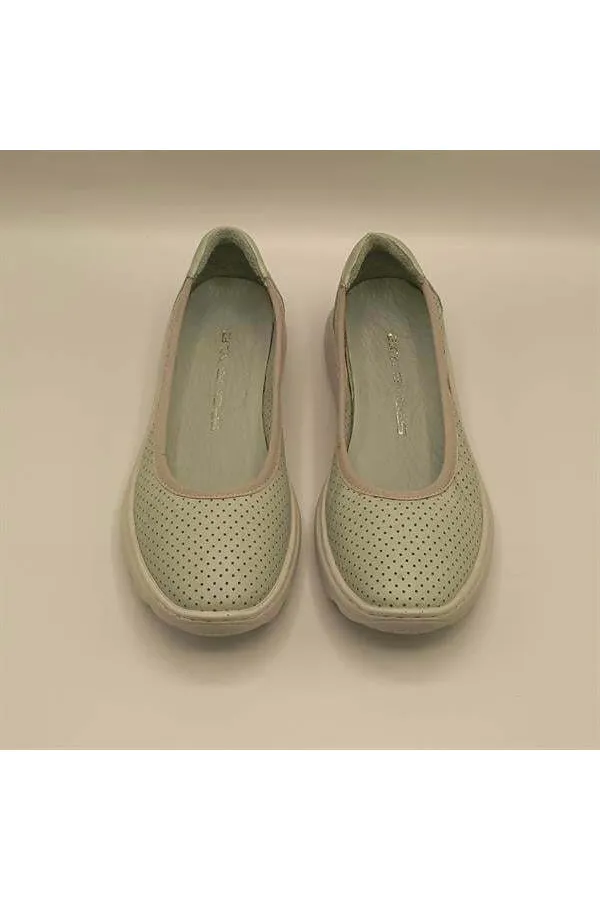 Adela Turquoise Leather Casual Women's Shoes