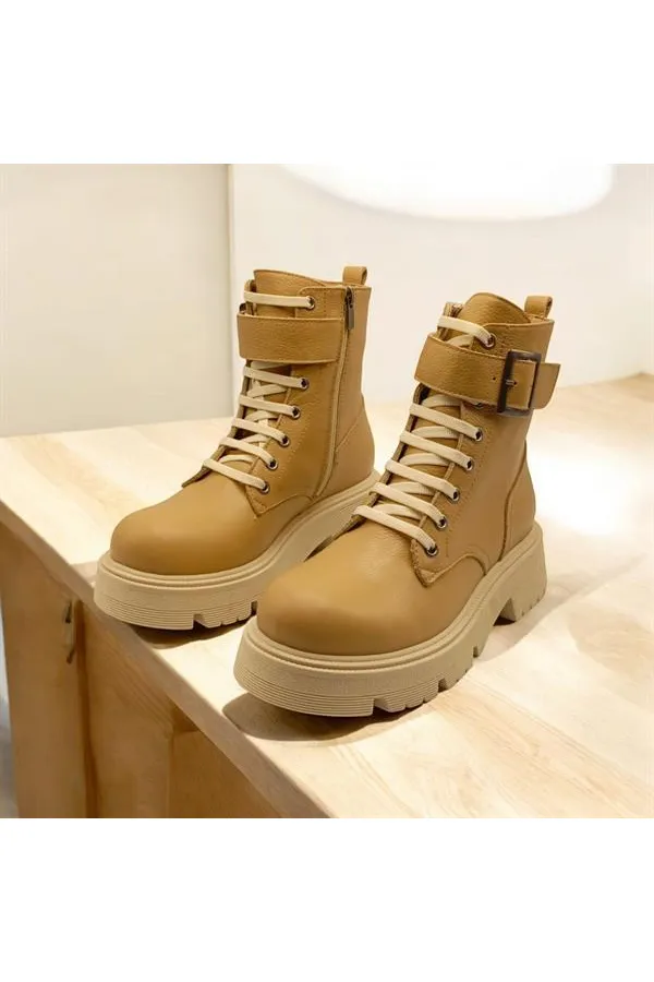 Belfast Champagne Leather Women's Boots