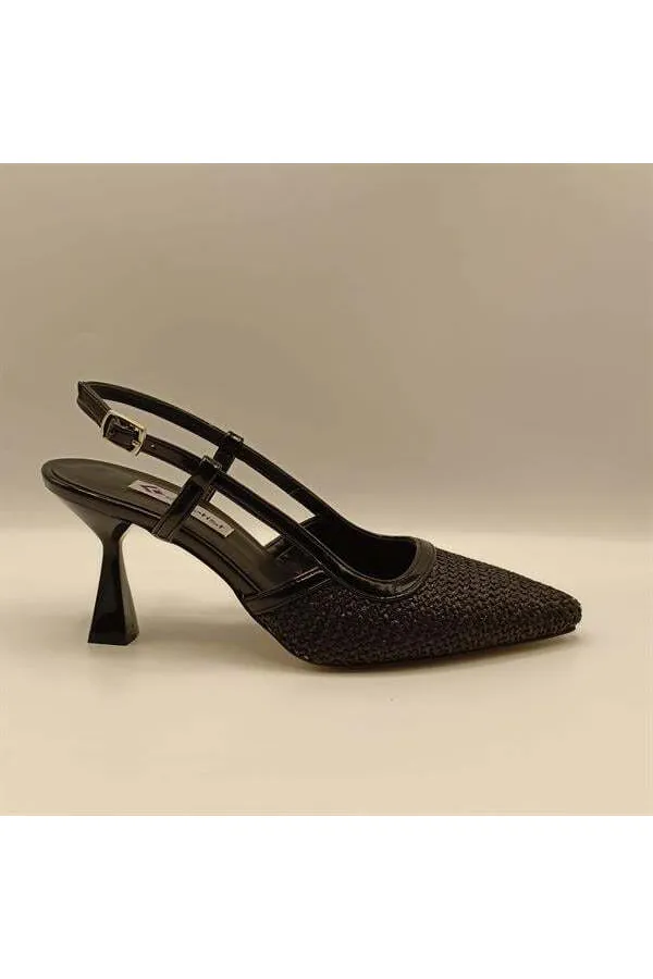 Abbey Siyah İnce Topuklu Ayakkabı