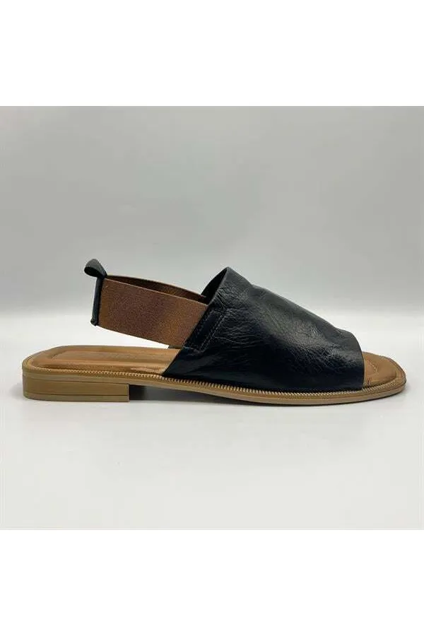 Bellini Black Leather Women's Sandals | Summer Comfort in Classic Style