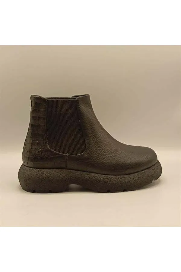 Bottines Chelsea Tuna en cuir noir pour femmes