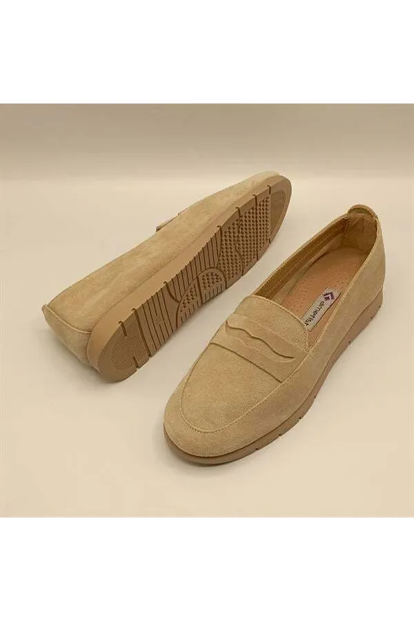 Adonia Beige Suede Women's Casual Shoes