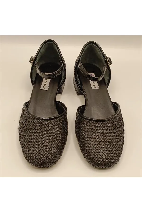 Ellinor Black Flat Heeled Ballet Flats