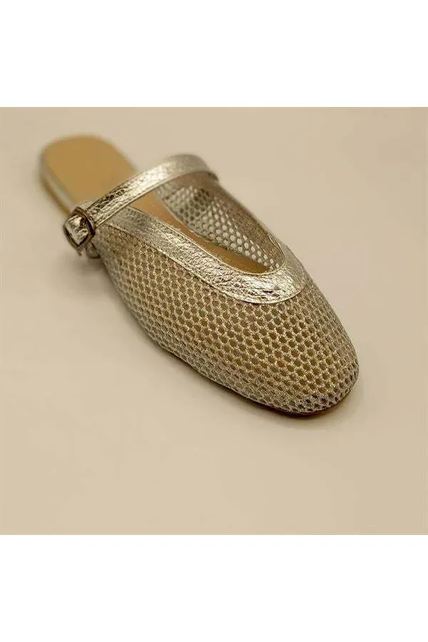 Gina File Silver Slippers