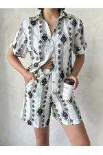 Nakışlı Şort - Taş Topshow