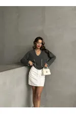 Blouse en maille Shepherd's Stitched Knitwear en gros - Kaki | TOPSHOW | F1652