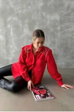 Chemise en gros - Rouge | TOPSHOW | F1614