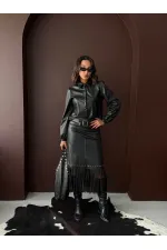 Chemises en similicuir Topshow en gros - Noir | F2044