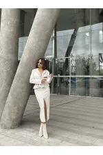 Süet Toptan Etek - Taş | TOPSHOW | F1761