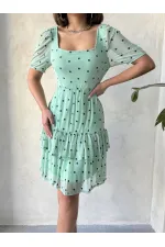 Robe Topshow Çağla à col bateau et imprimé floral, vente en gros