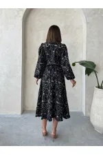 Nakışlı Toptan Etek - Siyah | Topshow | F1901