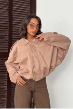 Topshow Scuba Suede Coat - Mink | F2017