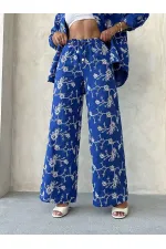 Pantalon brodé Süzüne - Saks | Topshow | F1927