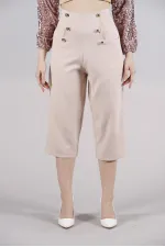 Pantalon décontracté à poches en L boutonnées ornementales - Vente en gros - Gris poudré | TOPSHOW | F0996