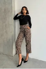 Patterned Wholesale Trousers - Mink Black | TOPSHOW | F1788