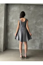 Topshow Gümüş Simli Toptan Elbise