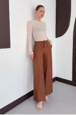 Kahve Toptan Pantolon | d2381 Topshow