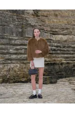 Veste en fausse fourrure marron (vente en gros) | TOPSHOW | F1615