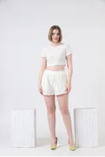 Short en maille crème Topshow en gros