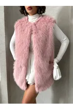 Gilet en plumes en gros - Poudre | TOPSHOW | F1567