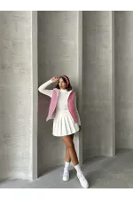 Pitikale Pattern Fiber Inflatable Wholesale Vest - Fuchsia | TOPSHOW | F1740