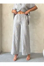 Embroidered Wholesale Trousers - Gray Dsn2 | Topshow | F1900
