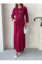 Uzun Etek - Bordo | Topshow | F1913