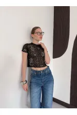 D 3007 GÜPÜR T SHIRT - SİYAH